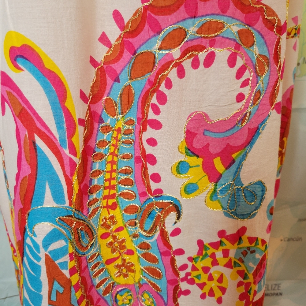 Bhag's Boho Colorful Paisley Maxi Dress Size M/L - Picture 8 of 16